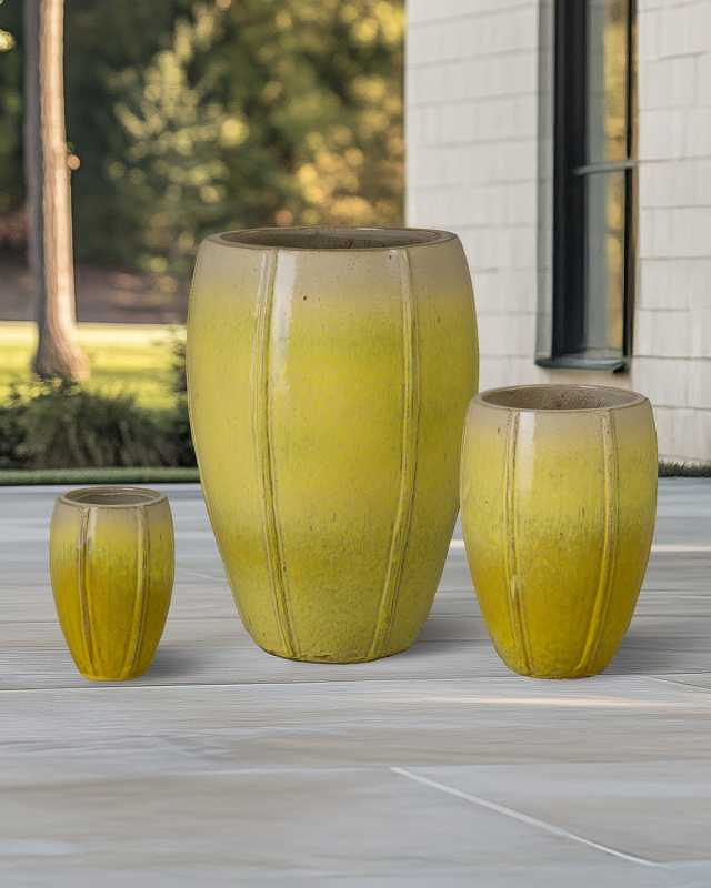 Tall Crest Planters, Set of 3